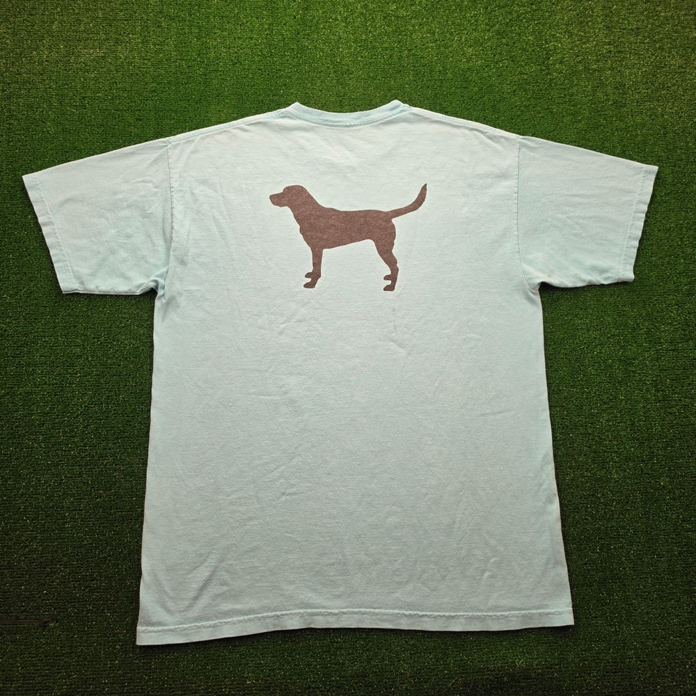 Kennebunkport Maine Labrador Dog Graphic Tshirt Mens Large Teal Blue